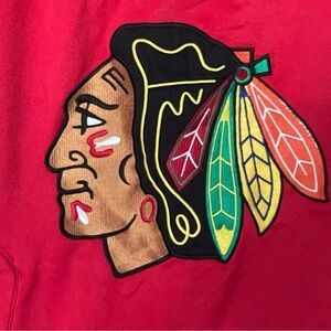 Chicago Blackhawks Hockey Hoodie Sweatshirt Light Weight Reebok FaceOff PlayWarm